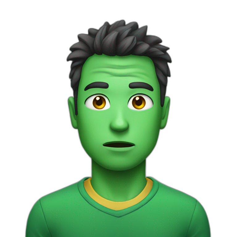 green hurt emoji