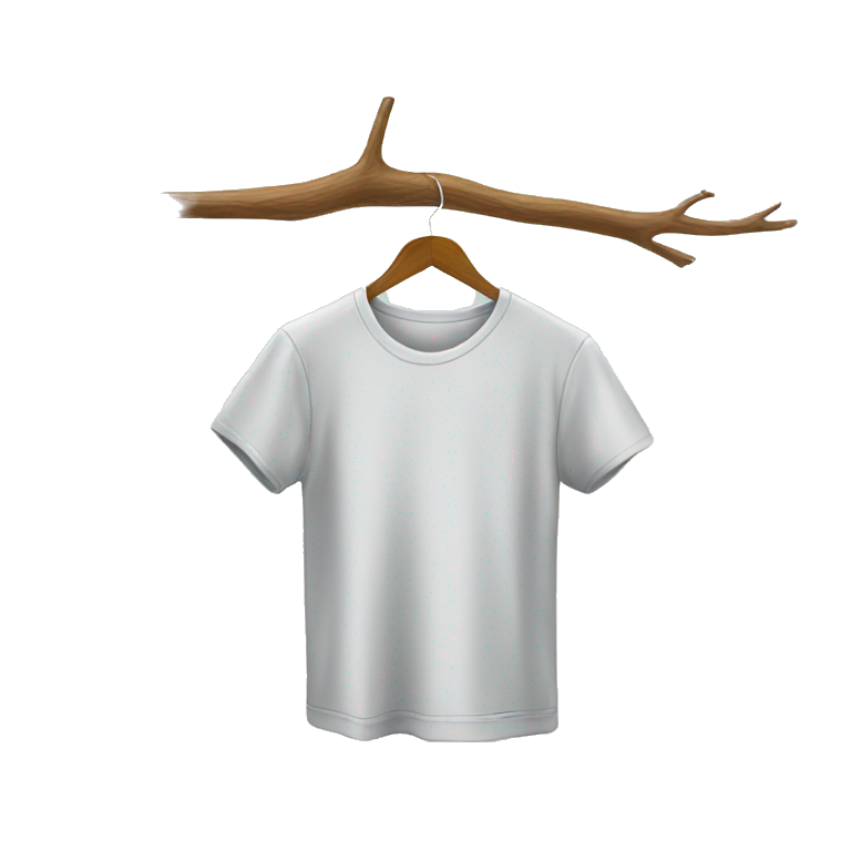 Hanger with t shirt  emoji