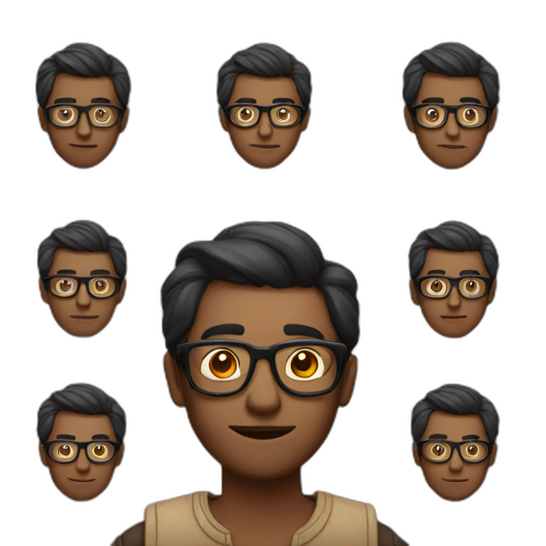 indian man with glasses emoji