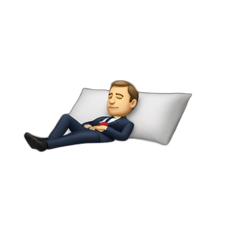 Macron en train de dormir emoji