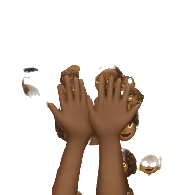 Black people holding hands emoji