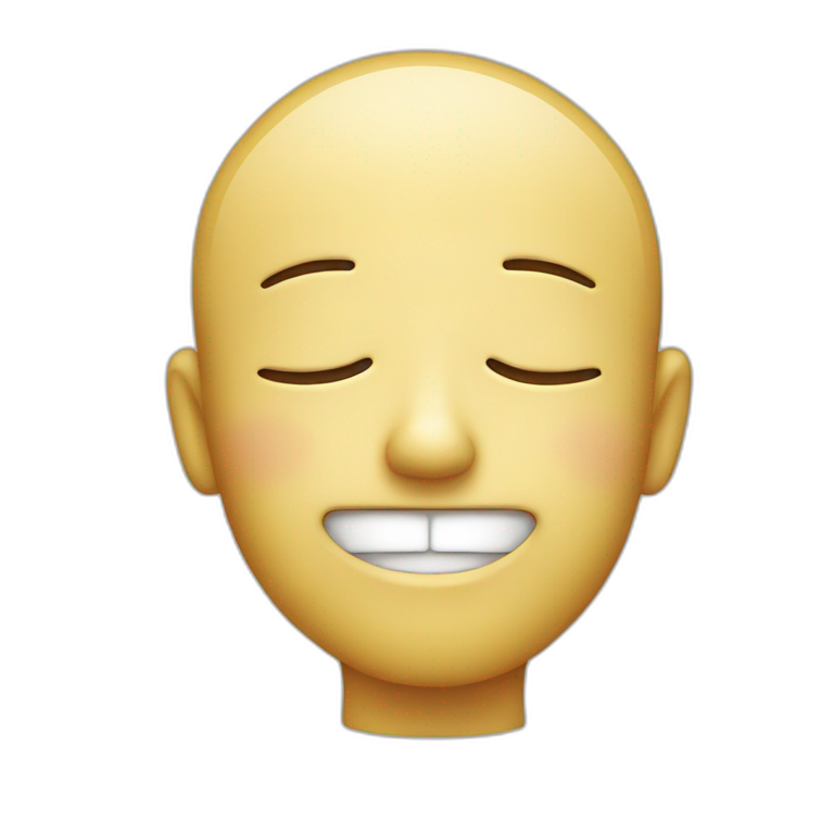 Smile with hands on eyes  emoji