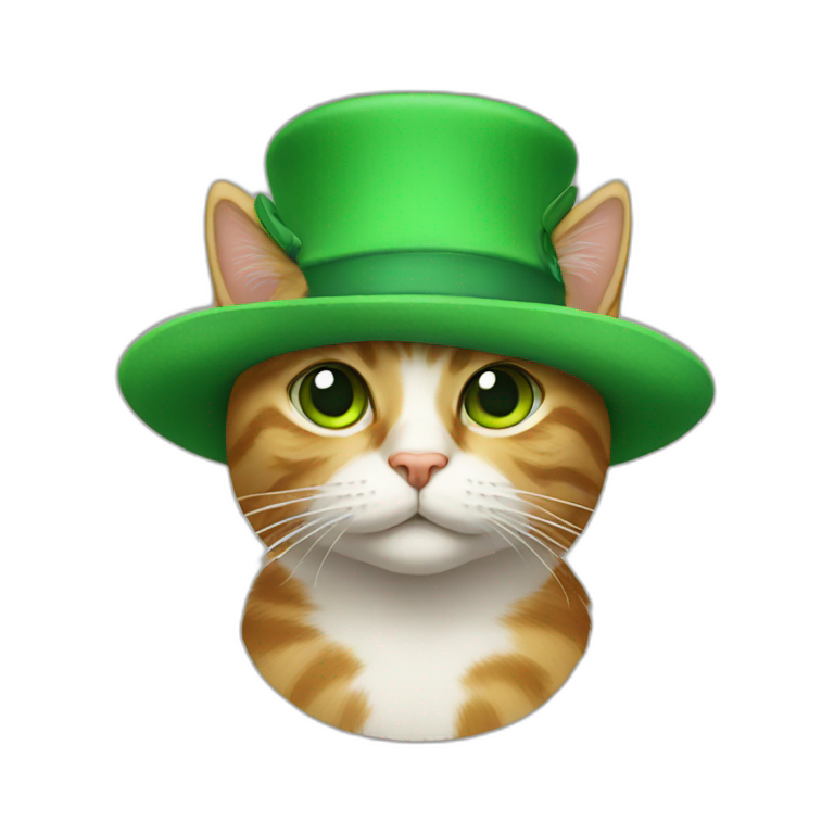 cat with a green hat emoji