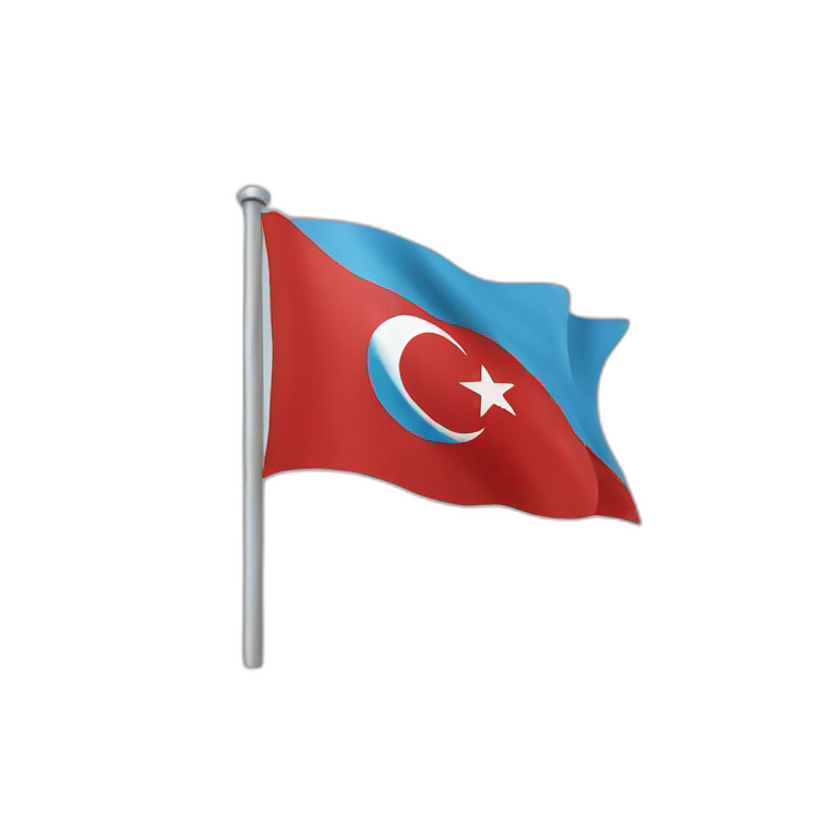 blue turkish flag emoji
