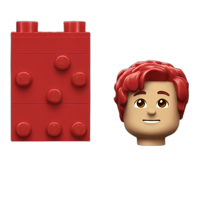 Red lego brick emoji