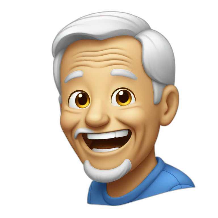 elderly laughing man emoji