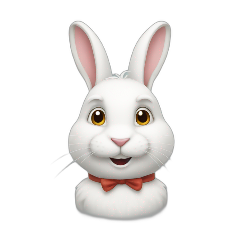 the white rabbit emoji