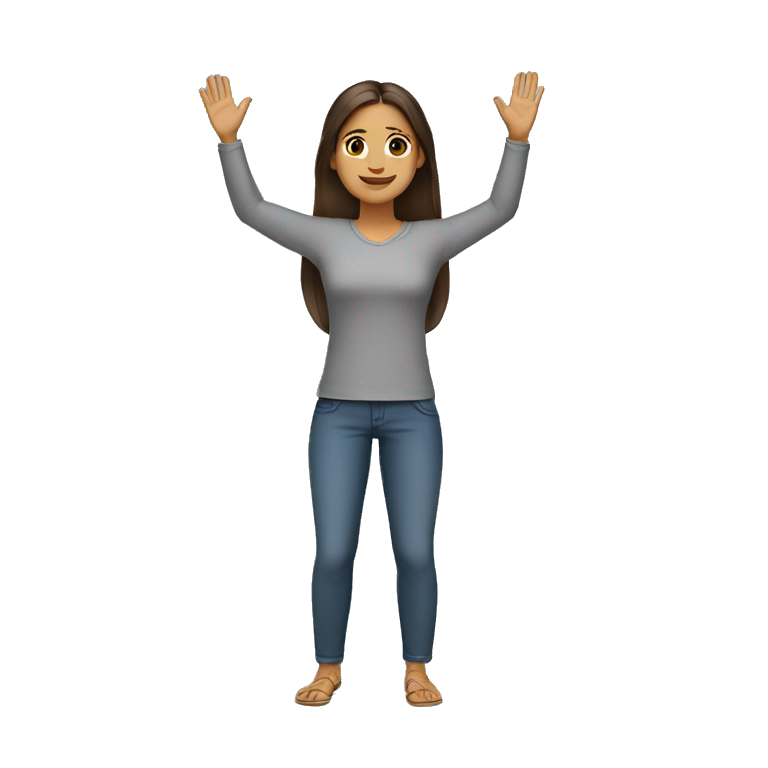 Spanish Woman (full-body) (both arms raised) (straight hair) emoji