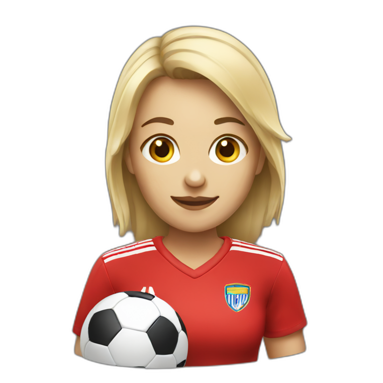 female soccer supporter emoji