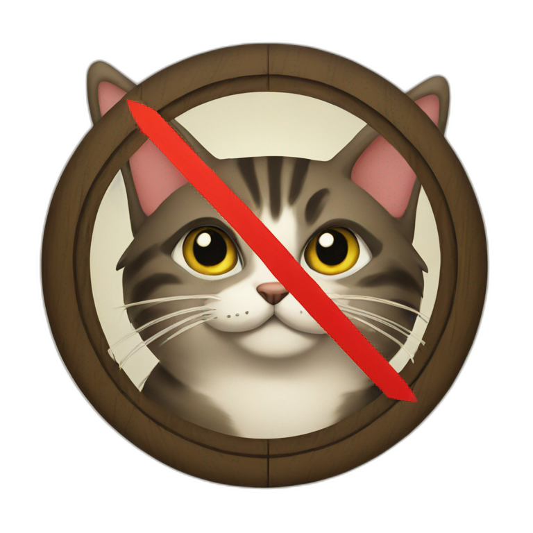 Cats prohibition sign emoji