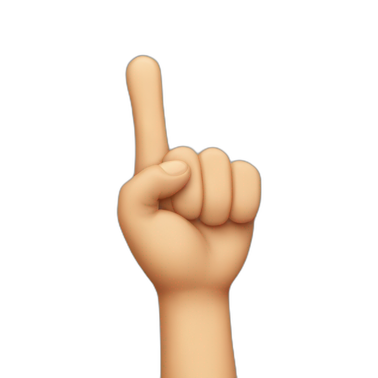 Long middle finger emoji