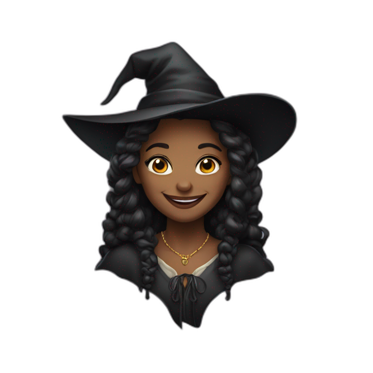 Young Rich Witch smiling emoji