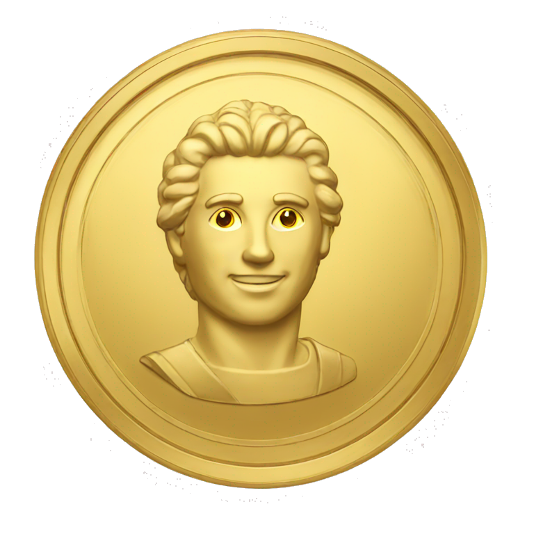  a gold coin emoji