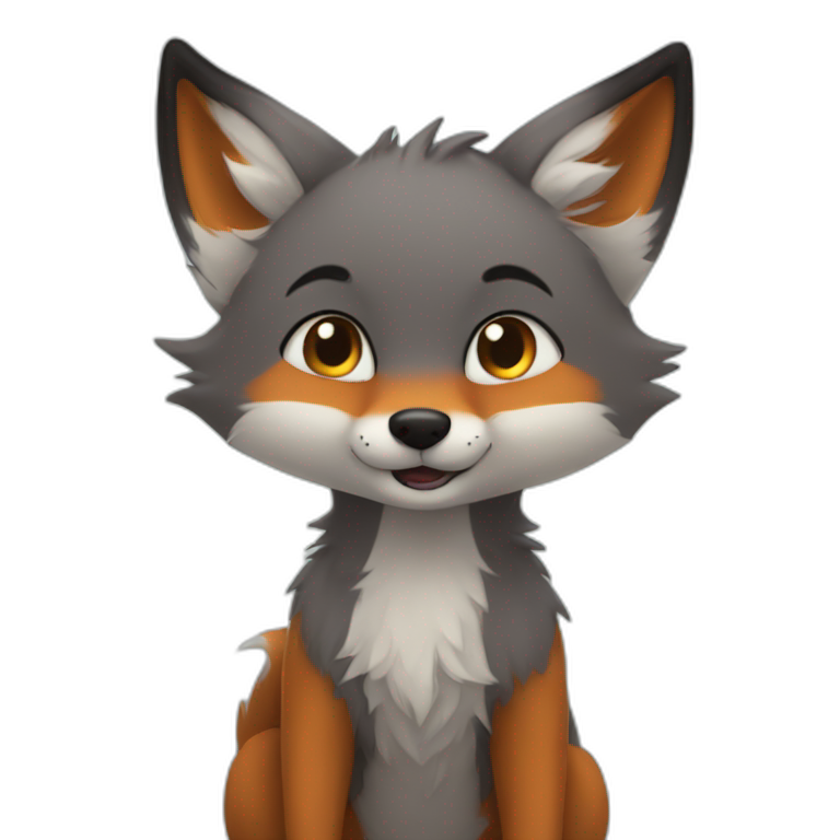 cutest lovable fox in a storm emoji