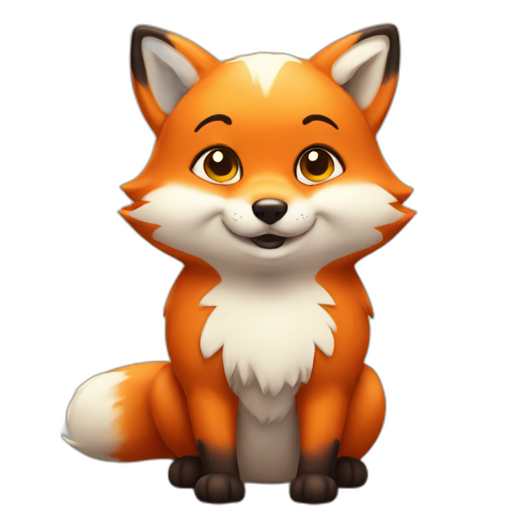 Cute little Chubby Fox emoji