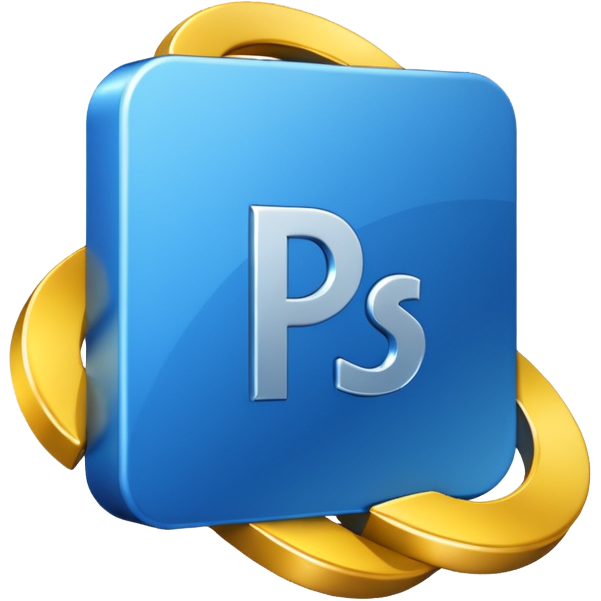 crea los logos de photoshop, ilustrador, visual studio code con estilo ...