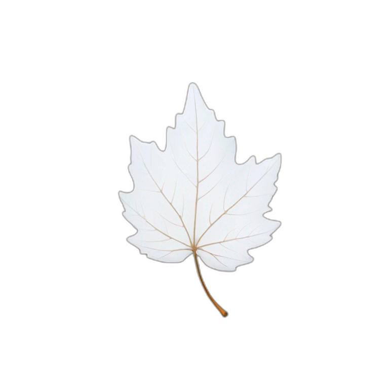 white autumn leaf emoji
