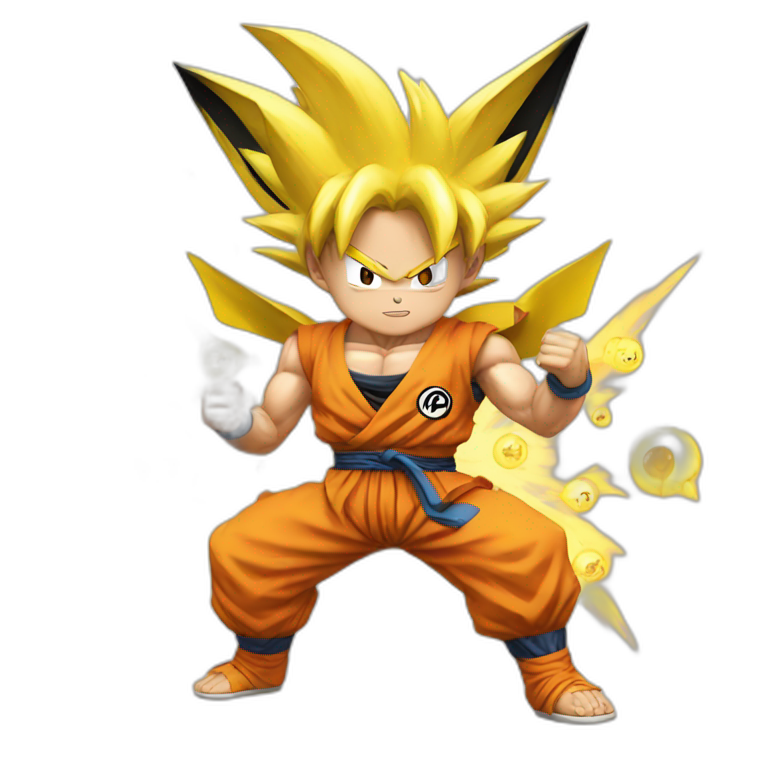 Son Goku fusion pikachu emoji