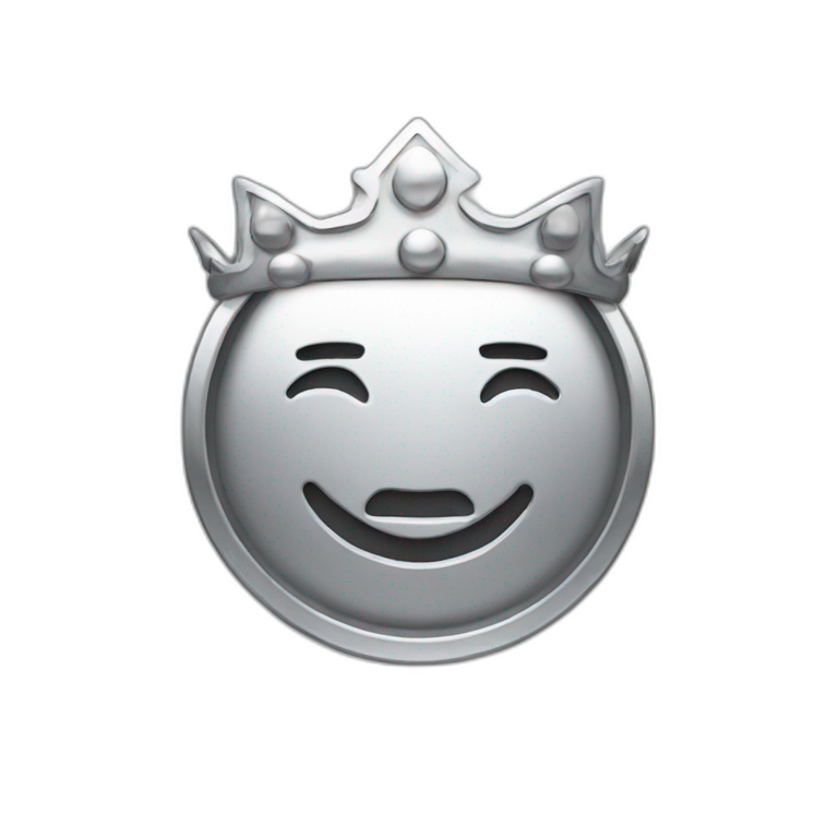 silver coin with crown on it emoji