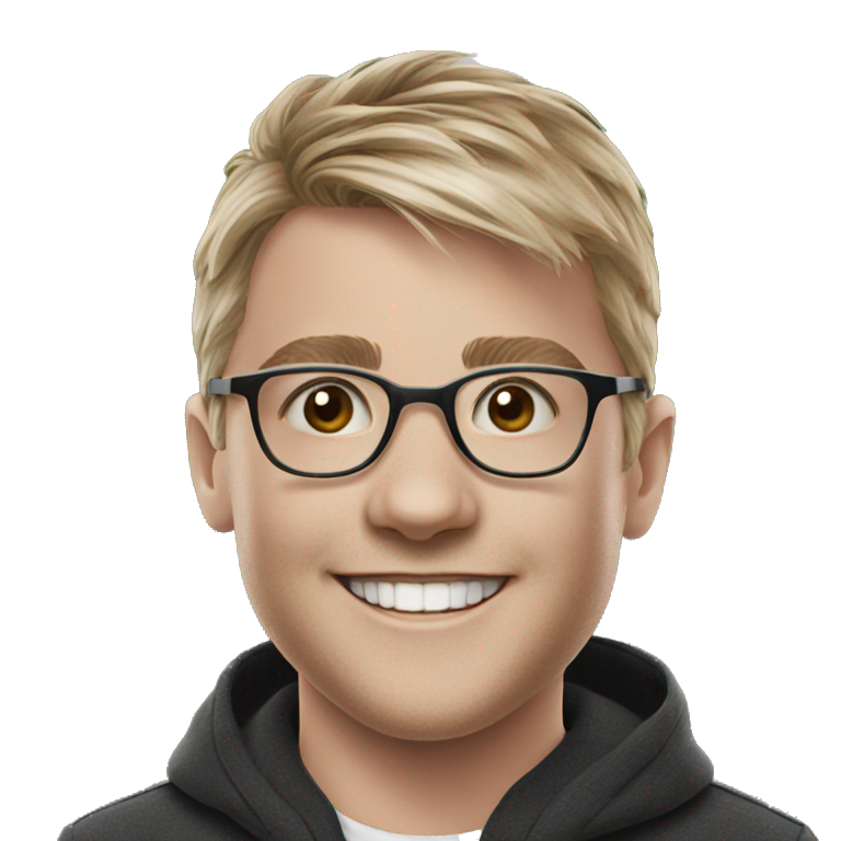 happy boy in glasses emoji