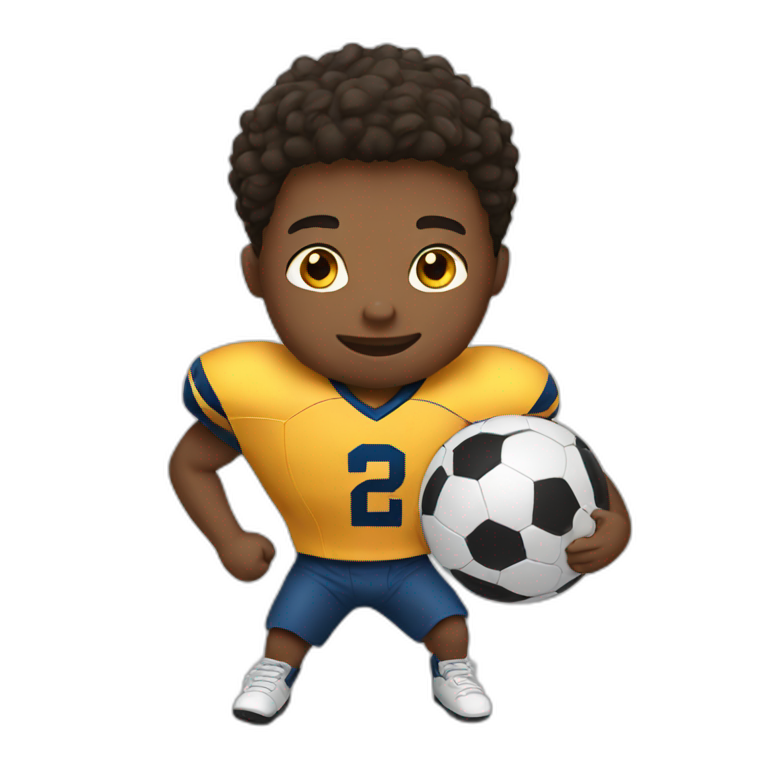 Boy playing football emoji