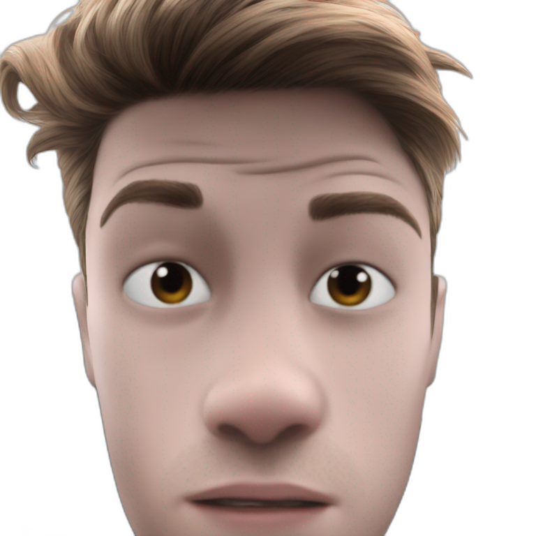 handsome brown-haired boy portrait emoji