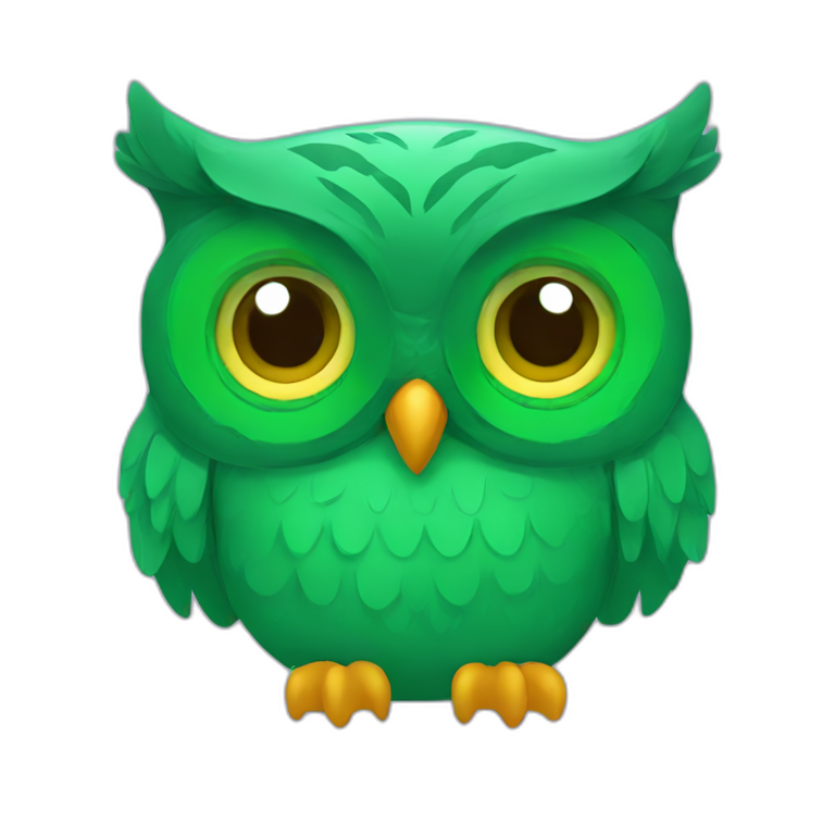 duolingo green owl emoji