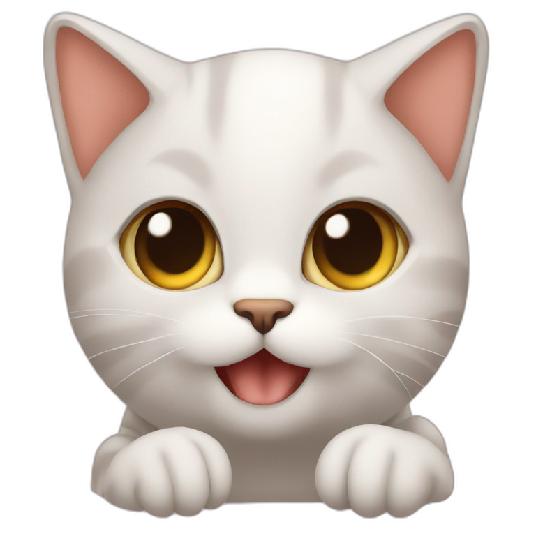 Bébe chat sur maman chat emoji
