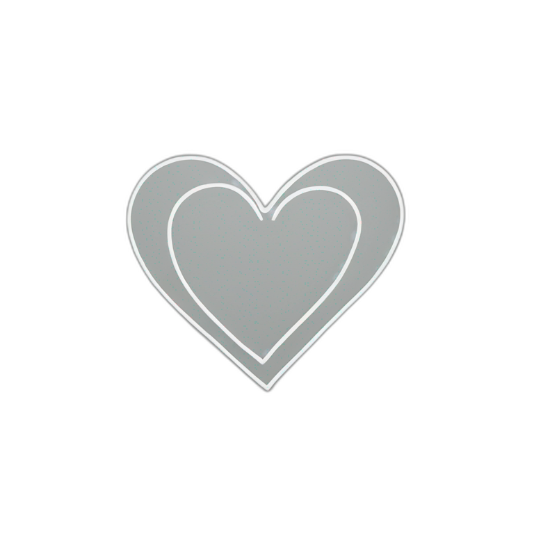 minimalist heart single outline emoji