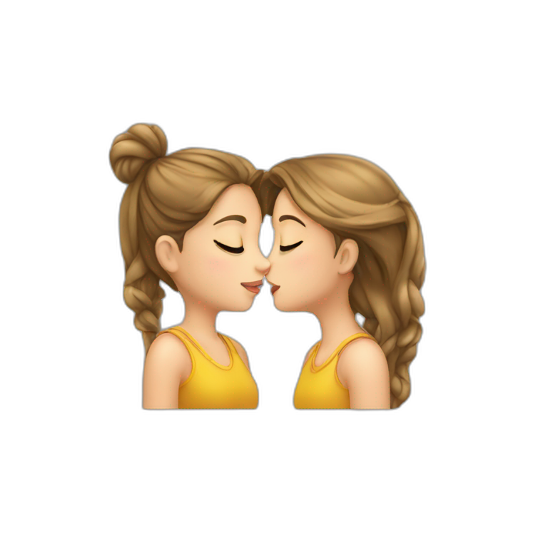 Girl kiss girl emoji