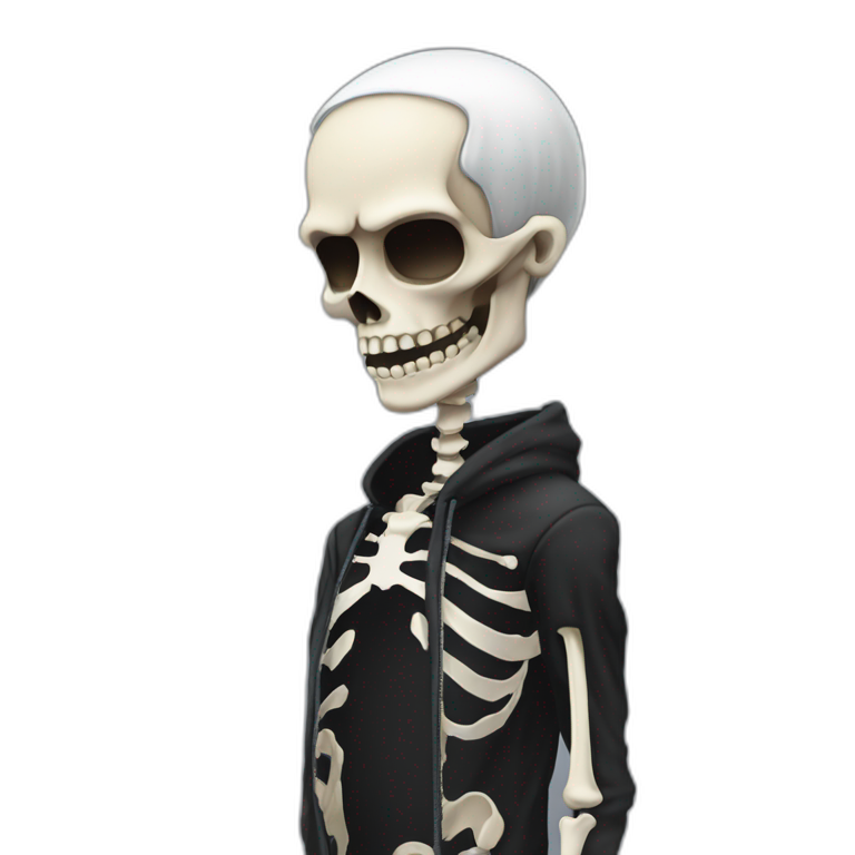 Slim shady skeleton emoji