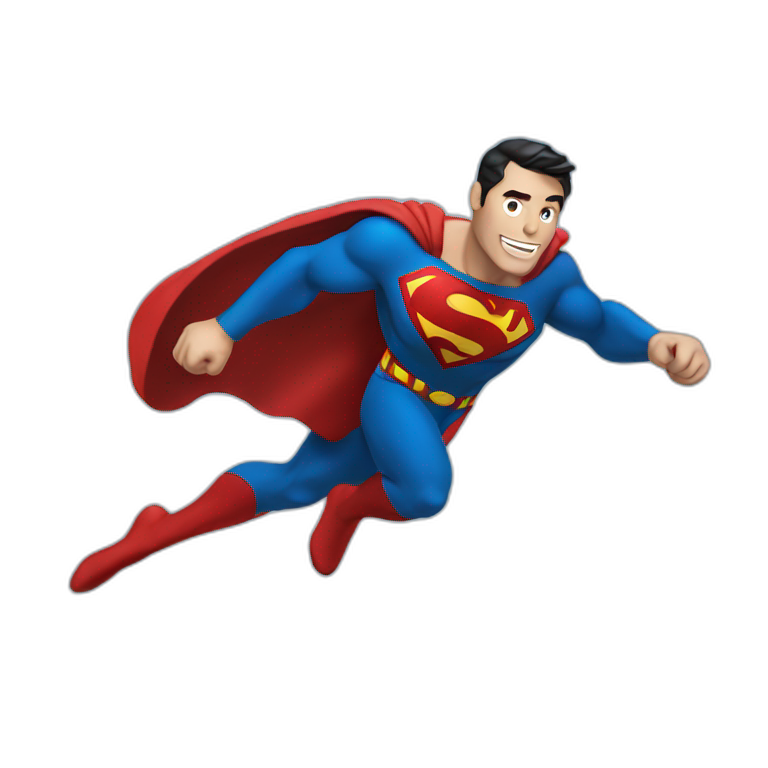 flying superman emoji
