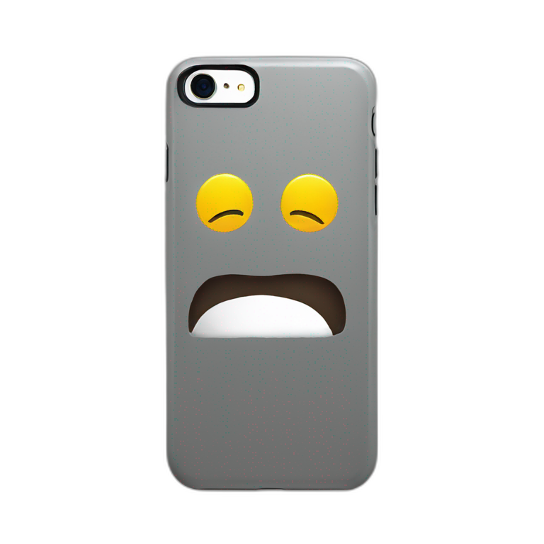 Phone case metal grey emoji