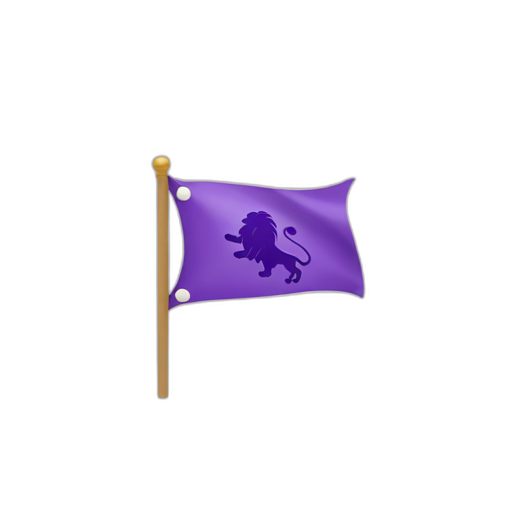 purple lion white flag emoji