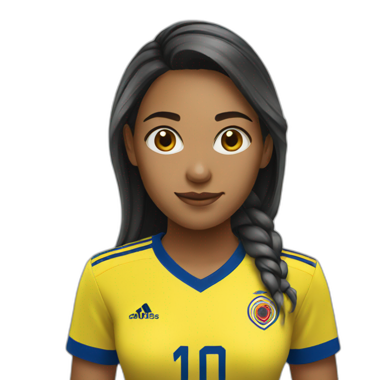 colombia player girl emoji