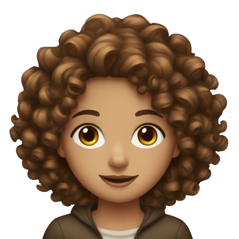 Brown curly hair girl Jewish emoji