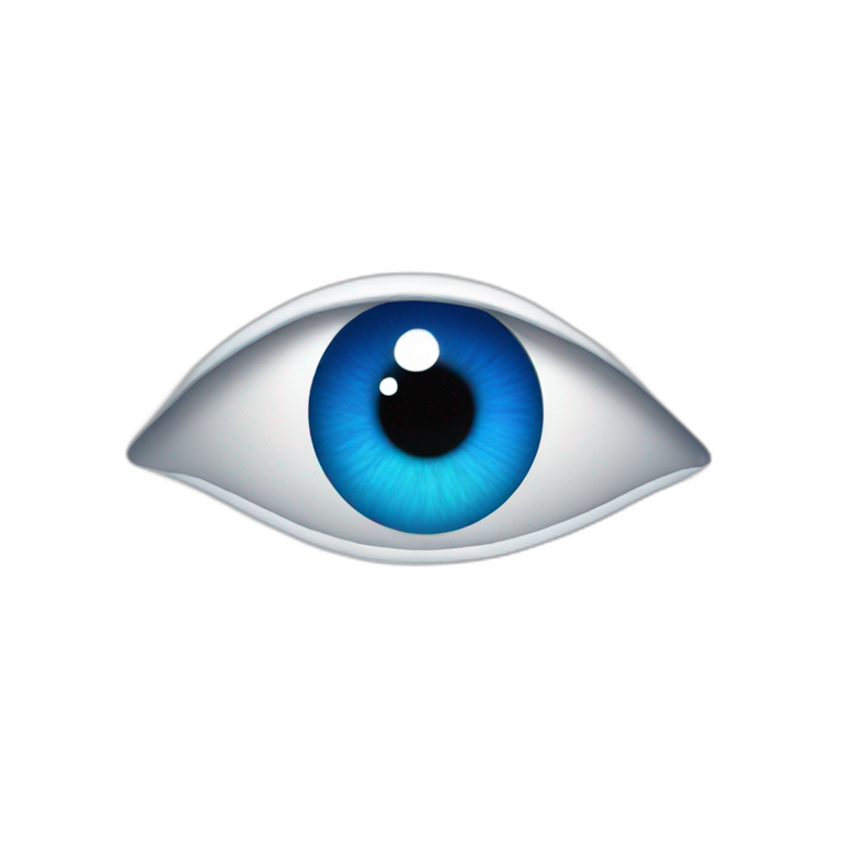 An eye in blue hamd emoji