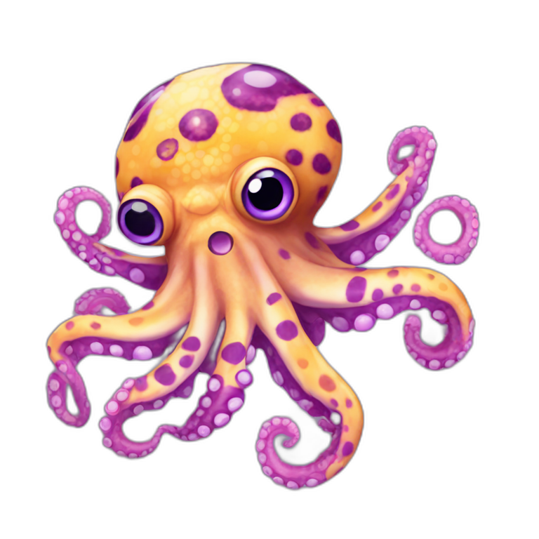 Purple ringed octopus emoji