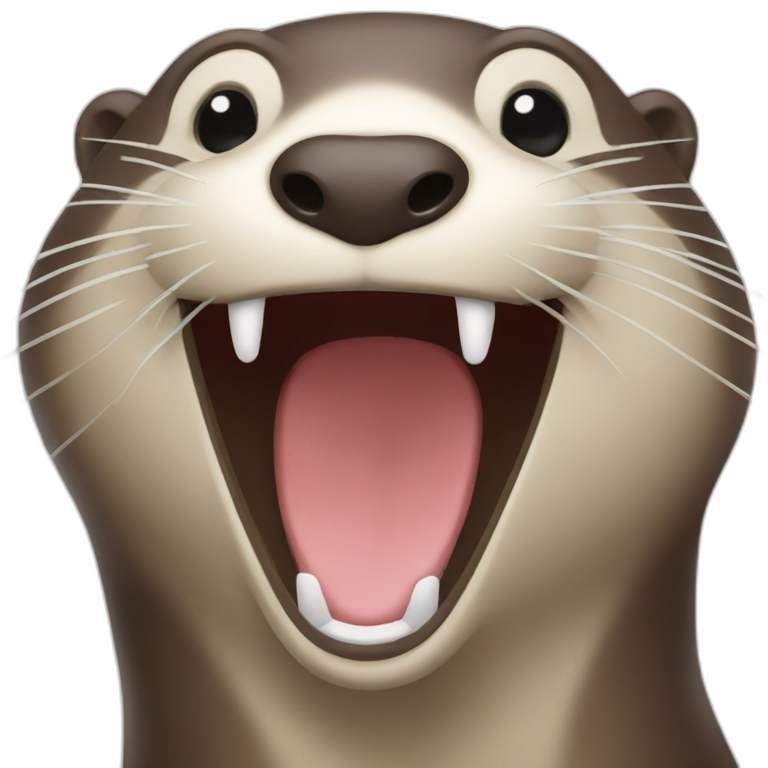 an otter laughing emoji