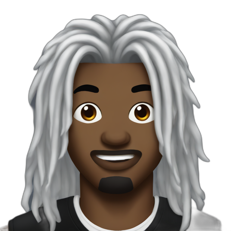 Jimmy butler with long black goth hair and piercings emoji