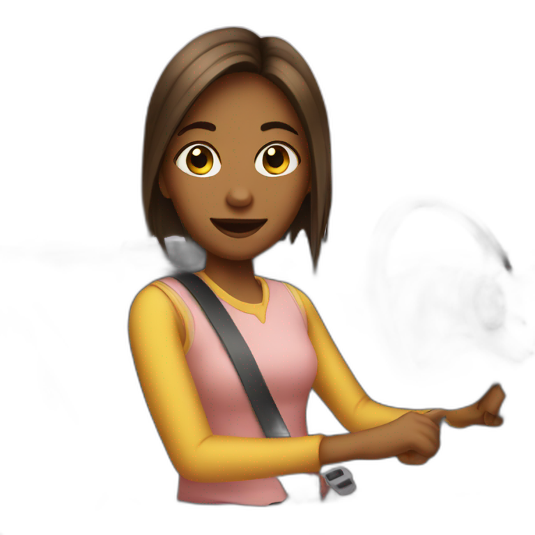Girl driving car emoji