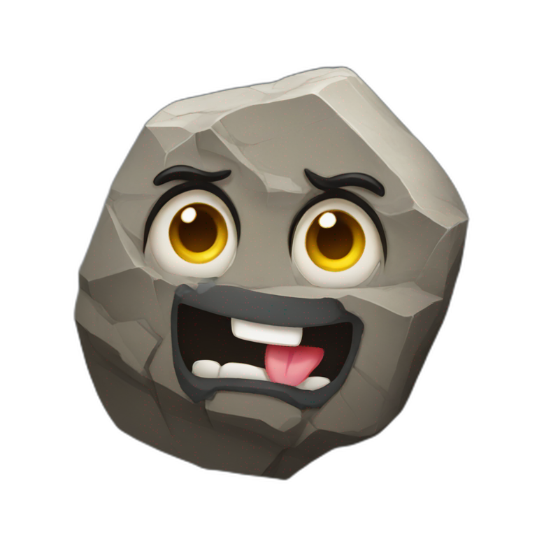 Rock face emoji