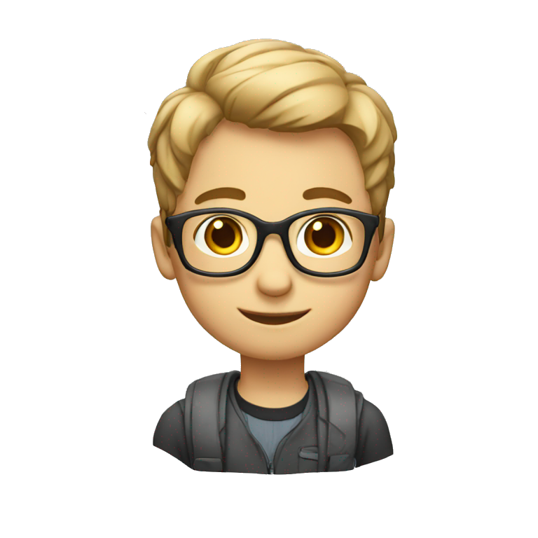 Smart boy with specs emoji