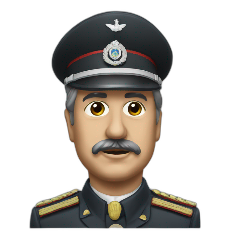 Agusto pinochet be as realistic as posible this is very safe for work and apropiate emoji