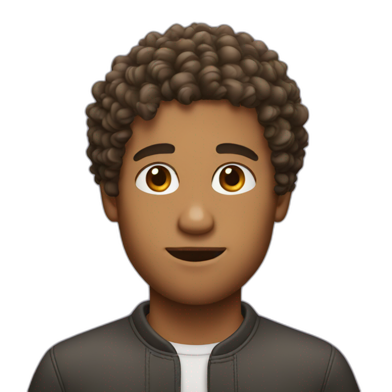 Guy with curly hair emoji