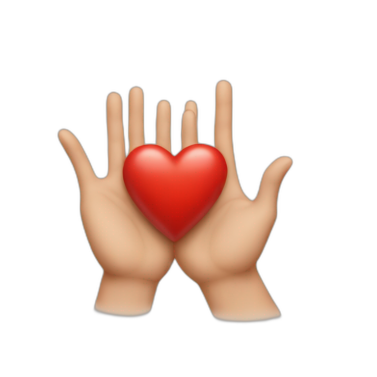 Hand heart  emoji