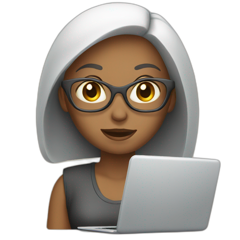 Woman and laptop emoji
