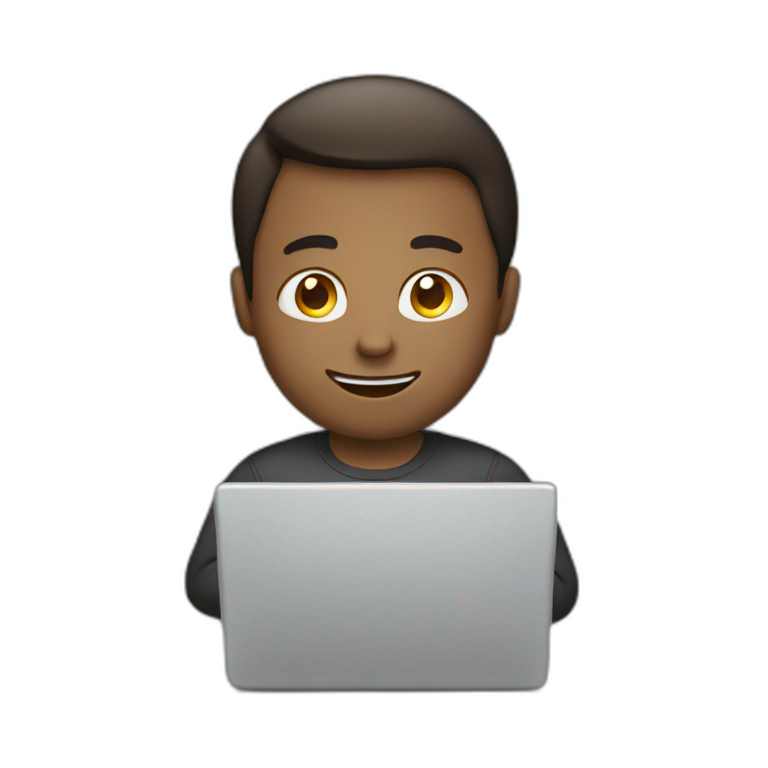 Male emoji with laptop emoji
