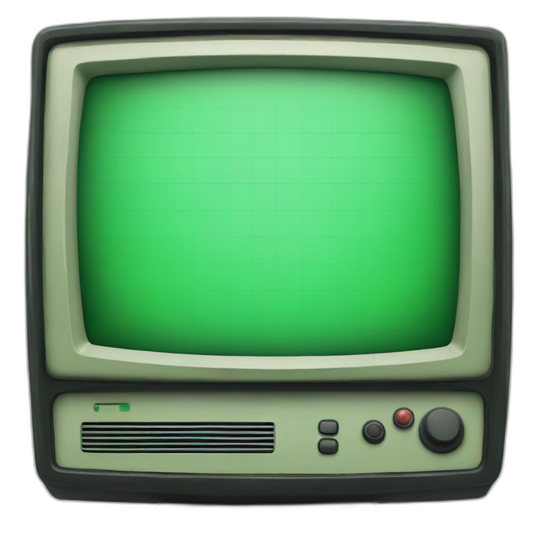 Retro green monitor screen emoji
