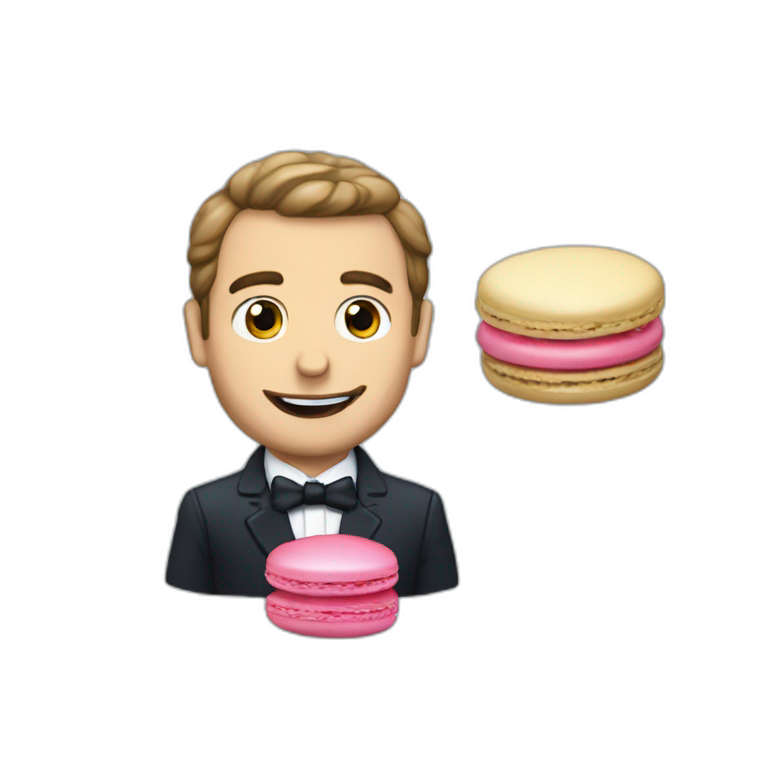 Macron eat macarons  emoji